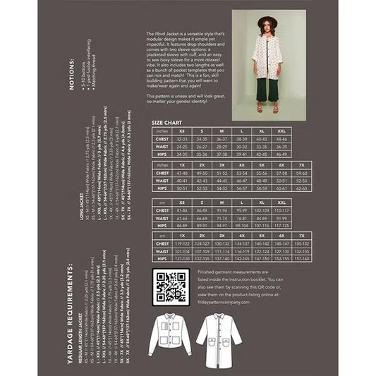 Friday Pattern Co - Paper Sewing Pattern - The Ilford Jacket – view 2 – Truro Fabrics