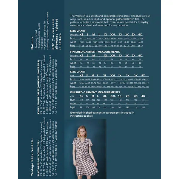 Friday Pattern Co - Paper Sewing Pattern - The Westcliff Dress – view 2 – Truro Fabrics