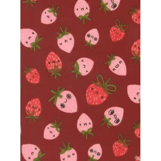 Funny Valentine - Patchwork Cotton - Strawberries on Rose – Truro Fabrics
