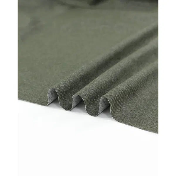 Genie Stretch Denim Fabric - Olive – view 4 – Truro Fabrics