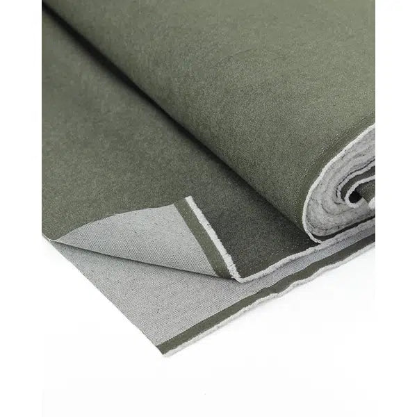 Genie Stretch Denim Fabric - Olive – Truro Fabrics