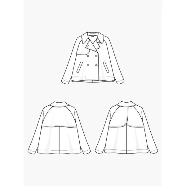 Grainline Studio - Paper Sewing Pattern - Cortland Trench – view 7 – Truro Fabrics