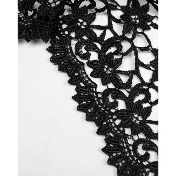 Guipure Lace Fabric - Floral Scroll – view 2 – Truro Fabrics