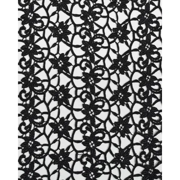 Guipure Lace Fabric - Floral Scroll – view 3 – Truro Fabrics