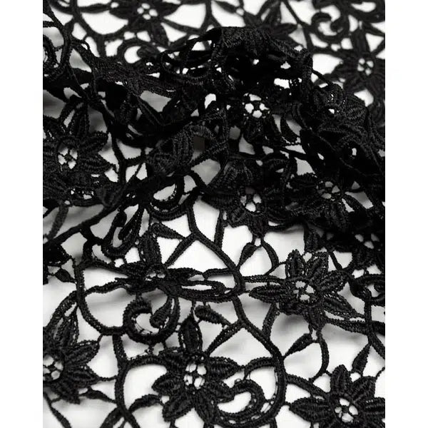 Guipure Lace Fabric - Floral Scroll – view 5 – Truro Fabrics