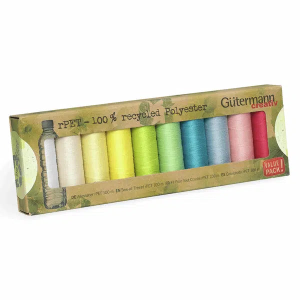 Gutermann rPET Recycled Thread Set - Rainbow Pastels – Truro Fabrics