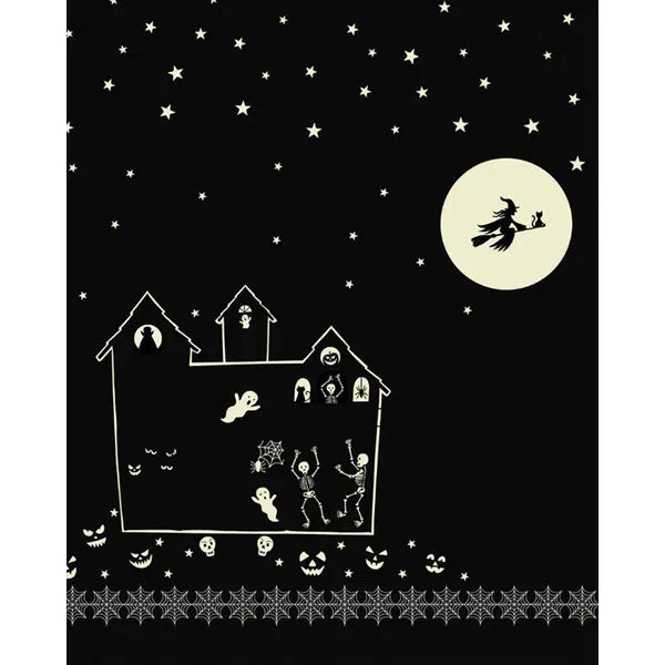 Halloween Patchwork Fabric - Haunted House - Border Print – view 2 – Truro Fabrics