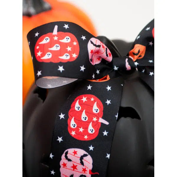 Halloween Satin Ribbon - Pumpkin Patch – view 2 – Truro Fabrics