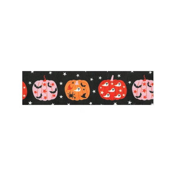 Halloween Satin Ribbon - Pumpkin Patch – view 3 – Truro Fabrics