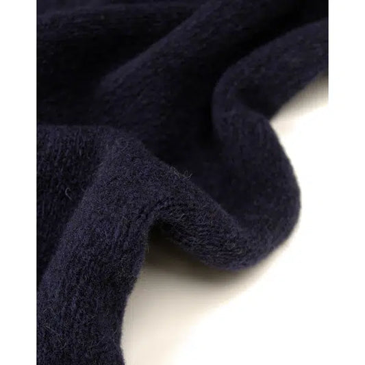 Heavy Wool Knit Fabric - Navy – view 2 – Truro Fabrics