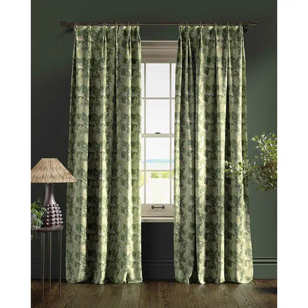 Home Furnishing Fabric - Acanthus - Apple/Sage – view 4 – Truro Fabrics