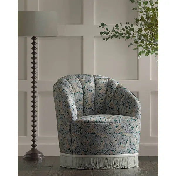 Home Furnishing Fabric - Acanthus - Denim – view 3 – Truro Fabrics