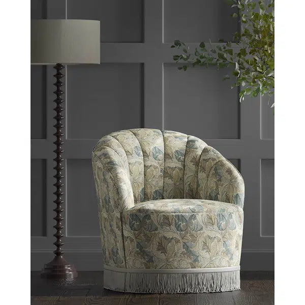 Home Furnishing Fabric - Acanthus - Slate/Dove – view 3 – Truro Fabrics