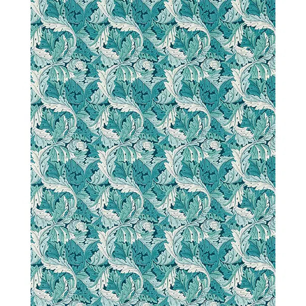 Home Furnishing Fabric - Acanthus - Teal – view 2 – Truro Fabrics