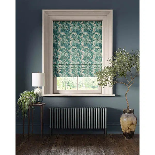 Home Furnishing Fabric - Acanthus - Teal – view 5 – Truro Fabrics