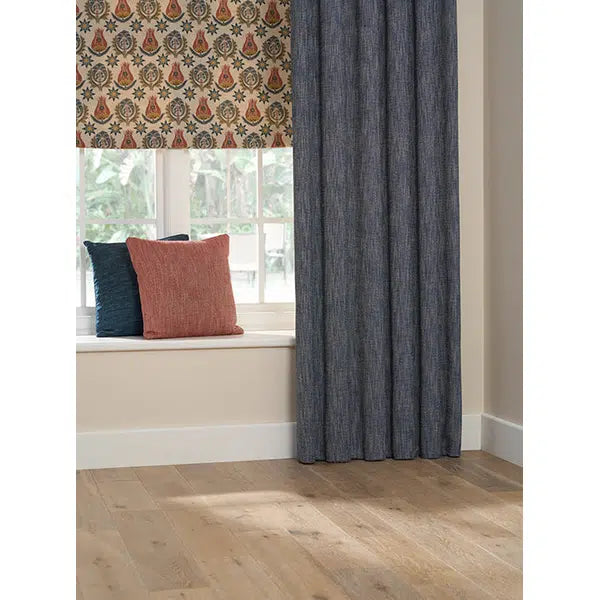 Home Furnishing Fabric - Caprio Navy – view 3 – Truro Fabrics