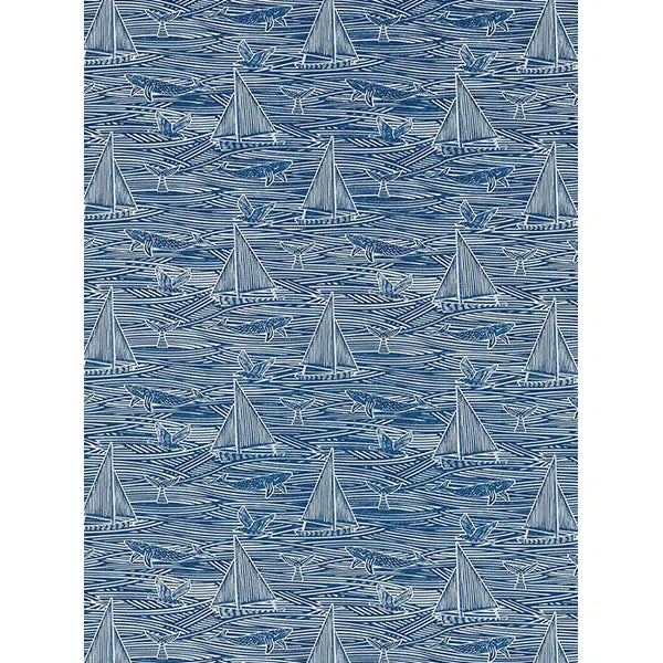 Home Furnishing Fabric - Fin Navy – view 2 – Truro Fabrics