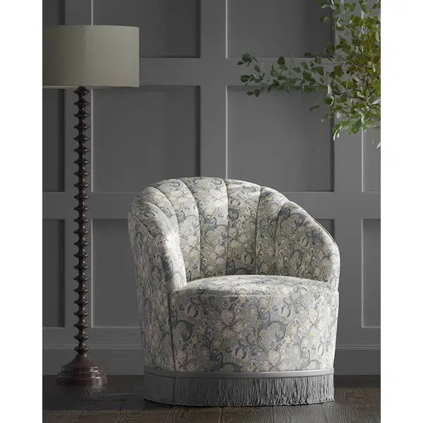 Home Furnishing Fabric - Golden Lily - Slate/Dove – view 3 – Truro Fabrics