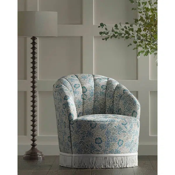 Home Furnishing Fabric - Mallow - Denim/Ivory – view 3 – Truro Fabrics