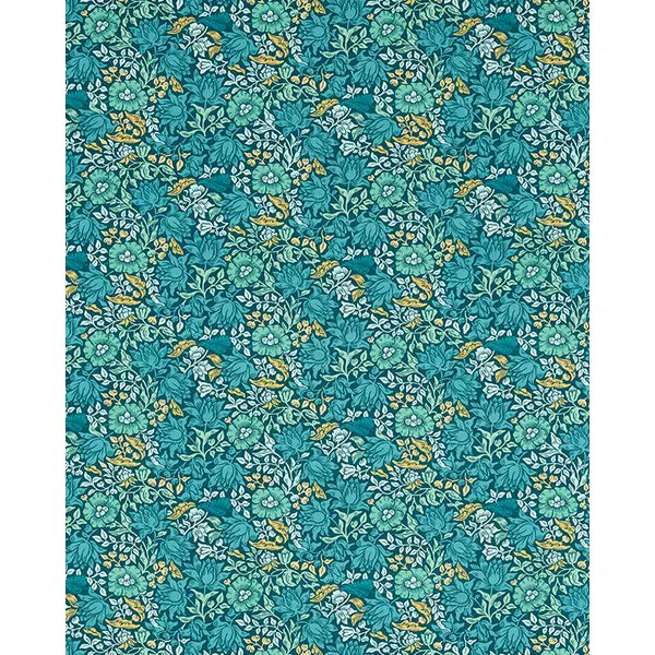 Home Furnishing Fabric - Mallow - Teal – view 2 – Truro Fabrics