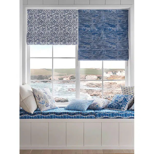 Home Furnishing Fabric - Seabed Navy – view 3 – Truro Fabrics