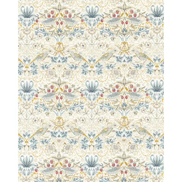 Home Furnishing Fabric - Strawberry Thief - Linen/Plum – Truro Fabrics