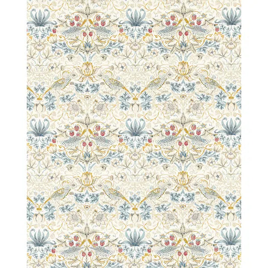 Home Furnishing Fabric - Strawberry Thief - Linen/Plum – Truro Fabrics