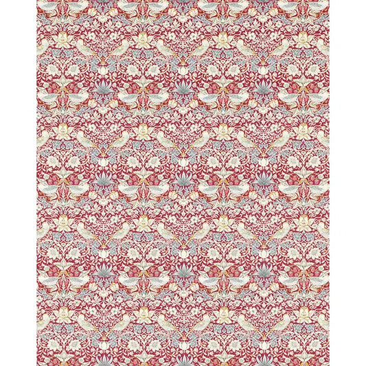 Home Furnishing Fabric - Strawberry Thief - Plum – view 2 – Truro Fabrics