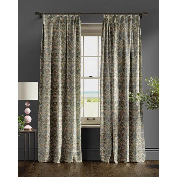 Home Furnishing Fabric - Strawberry Thief - Slate/Blush – view 4 – Truro Fabrics