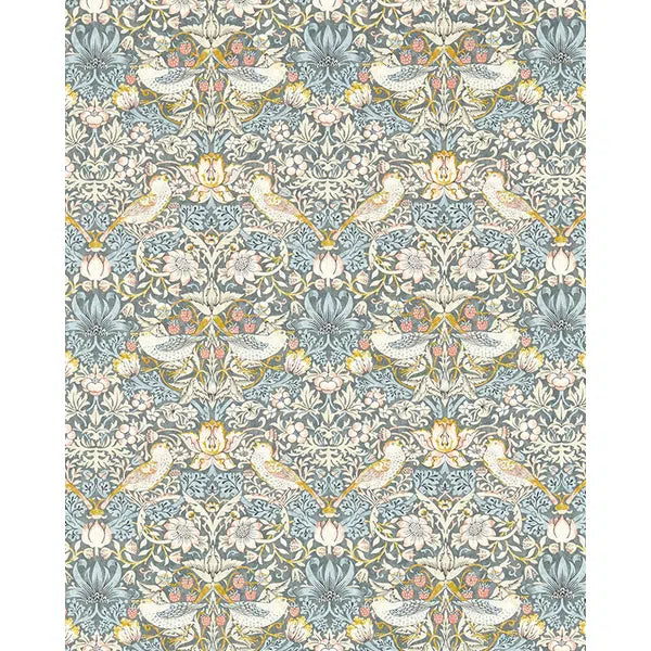 Home Furnishing Fabric - Strawberry Thief - Slate/Blush – Truro Fabrics