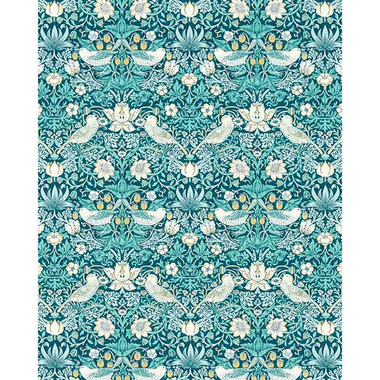 Home Furnishing Fabric - Strawberry Thief - Teal – Truro Fabrics