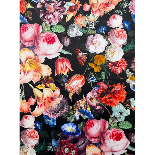 Home Furnishing Velvet Fabric - Rose Garden Ebony – Truro Fabrics