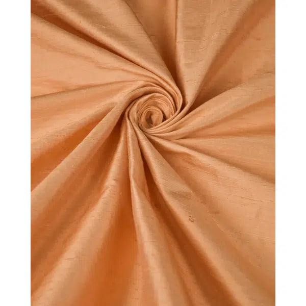Indian Silk Dupion Fabric - Apricot – view 3 – Truro Fabrics