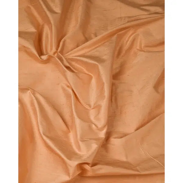 Indian Silk Dupion Fabric - Apricot – view 4 – Truro Fabrics