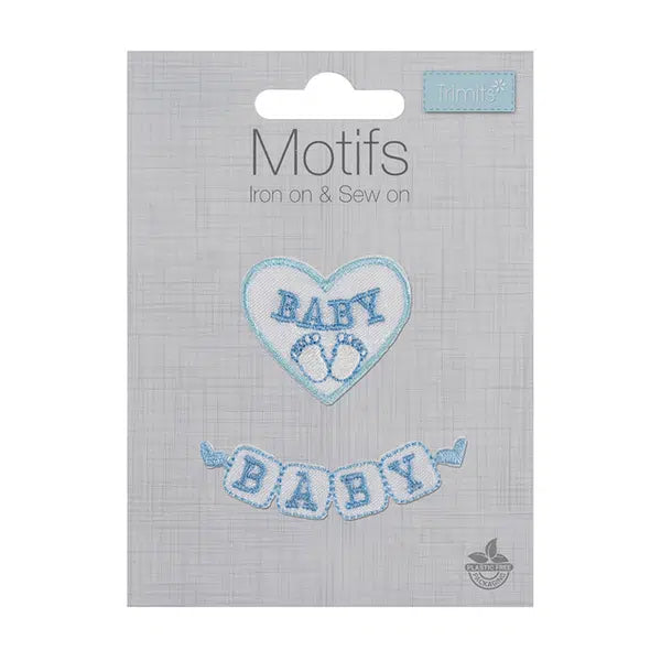 Iron-On Motif Patch - Baby Blocks Blue – view 2 – Truro Fabrics