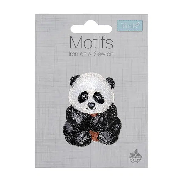 Iron-On Motif Patch - Baby Panda – view 2 – Truro Fabrics