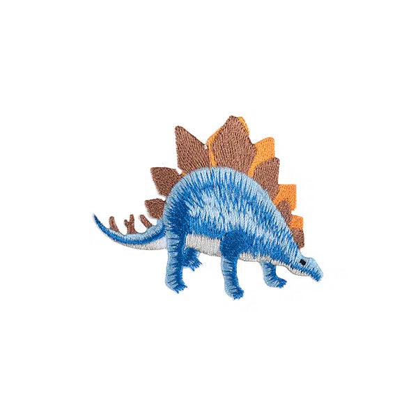 Iron-On Motif Patch - Blue Stegosaurus – Truro Fabrics