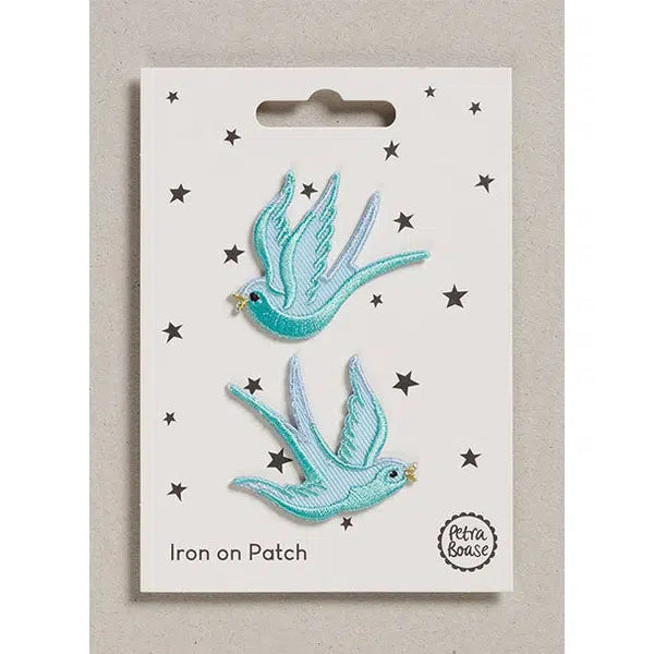 Iron-On Motif Patch - Blue Swallows – Truro Fabrics