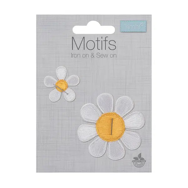 Iron-On Motif Patch - Daisies – view 2 – Truro Fabrics