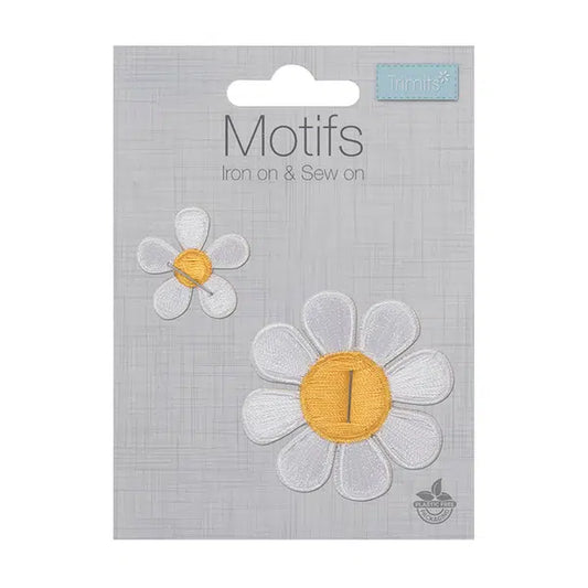 Iron-On Motif Patch - Daisies – view 2 – Truro Fabrics