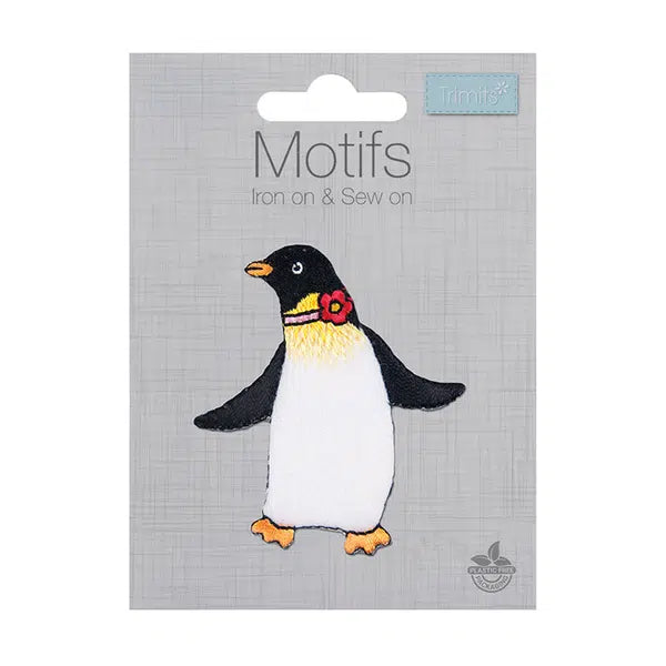 Iron-On Motif Patch - Dancing Penguin – view 2 – Truro Fabrics