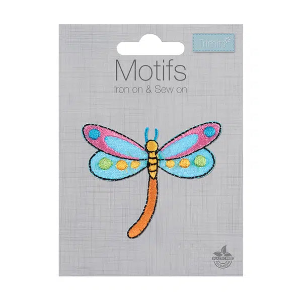 Iron-On Motif Patch - Dragonfly – view 2 – Truro Fabrics