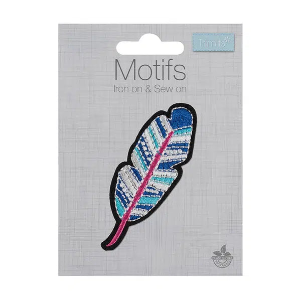 Iron-On Motif Patch - Feather – view 2 – Truro Fabrics