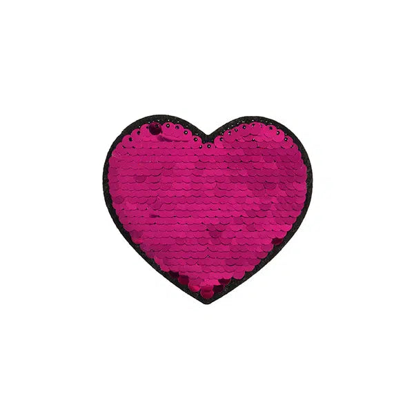 Iron-On Motif Patch - Flip Sequin Heart Pink – Truro Fabrics