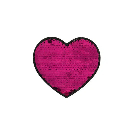 Iron-On Motif Patch - Flip Sequin Heart Pink – Truro Fabrics