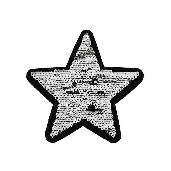 Iron-On Motif Patch - Flip Sequin Star – view 2 – Truro Fabrics