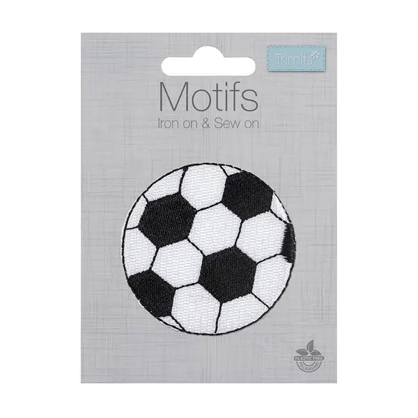 Iron-On Motif Patch - Football – view 2 – Truro Fabrics