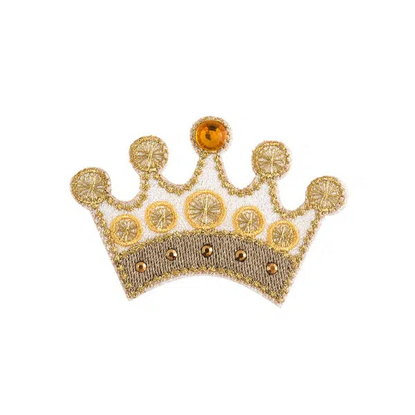 Iron-On Motif Patch - Gem Gold Crown – Truro Fabrics