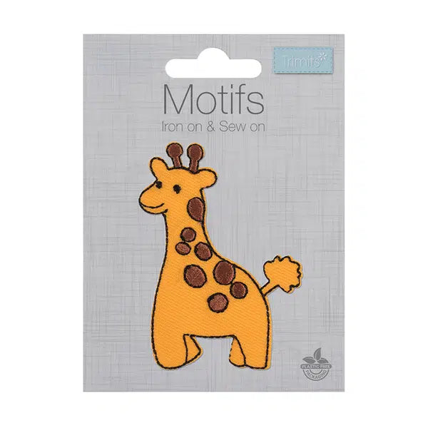 Iron-On Motif Patch - Giraffe – view 2 – Truro Fabrics