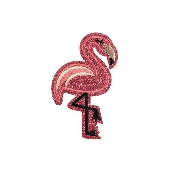 Iron-On Motif Patch - Glitter Flamingo – Truro Fabrics